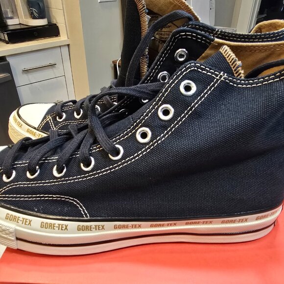 Men's Converse Chuck 70 Gore-Tex High Black Toadstool Tan Sneakers A08565C sz 10 - Picture 7 of 16